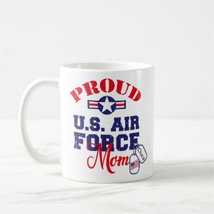 Personalize Dog Tag U.S. Air Force Mom Coffee Mug