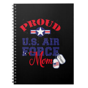 Personalize Dog Tag U.S. Air Force Mom Notebook