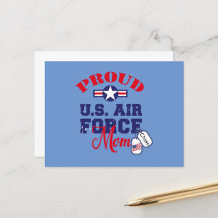 Personalize Dog Tag U.S. Air Force Mom Postcard
