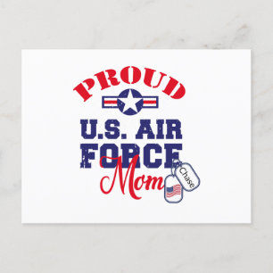 Personalize Dog Tag U.S. Air Force Mom Postcard