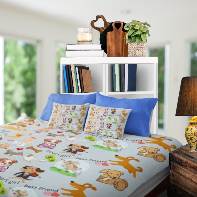 Personalize Doggie Love  Fleece Blanket (Creator Uploaded)