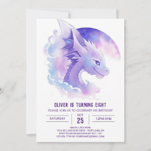 Personalize Dragon Birthday Invitation