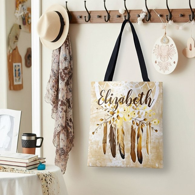 Personalize dreamcatcher tote bag (Creator Uploaded)