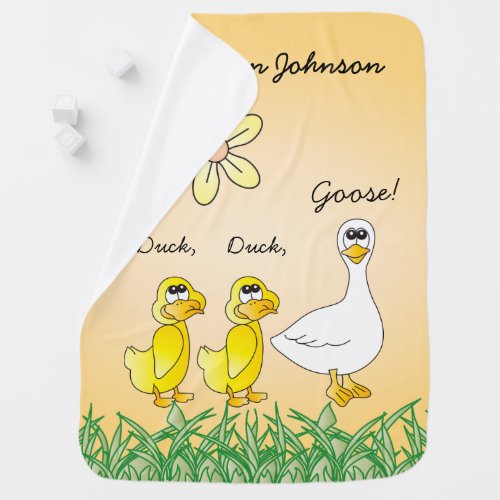 Personalize Duck Duck Goose Baby Blanket