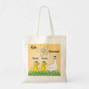 Personalize Duck, Duck, Goose Overnight Tote Bag