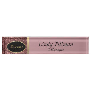 Personalize, Dusty Rose Name Plate