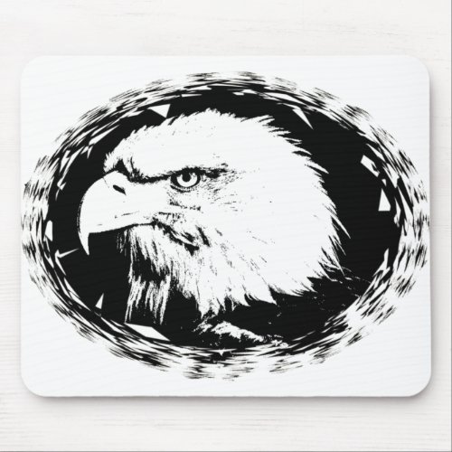 Personalize Eagle Head Modern Pop Art Template Mouse Pad