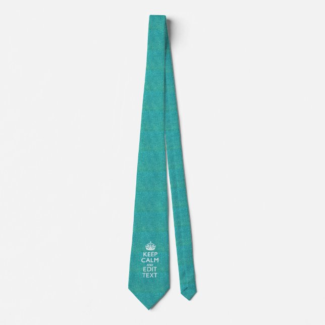 Personalize Easily KEEP CALM AND Edit Text Neck Tie (Front)