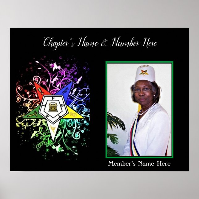 Personalize Eastern Star Photo Poster (Front)