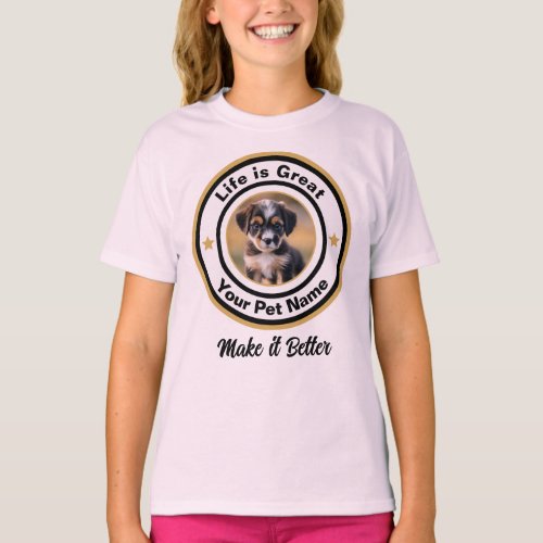 Personalize Editable Pet Lovers Design T_Shirt