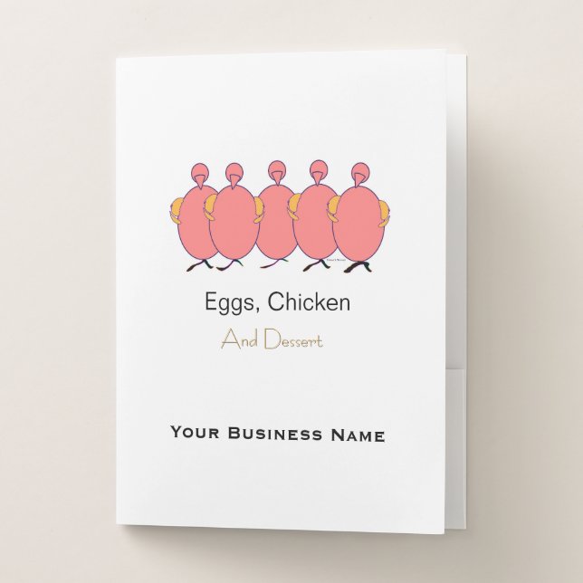 Personalize Eggs, Chicken And Dessert   Pocket Folder (Front)