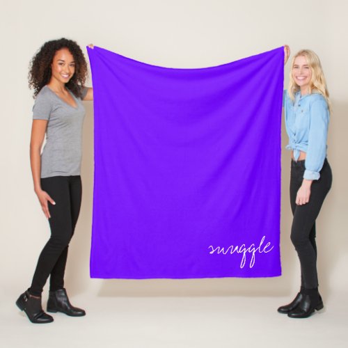 Personalize Electric Indigo Snuggle Fleece Blanket