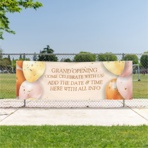 Personalize Elegant Grand Opening Balloons Foil Banner