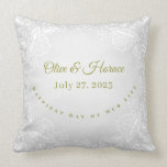 Personalize Elegant Keepsake Couples Wedding  Throw Pillow<br><div class="desc">Personalize Elegant Keepsake Couples Wedding Throw Pillow - NOTE: The text field on this product is fully customizable so go ahead and personalize with the relevant information of your intended recipient. To edit simply click on the word PERSONALIZE then replace the default information with that of your recipient.</div>