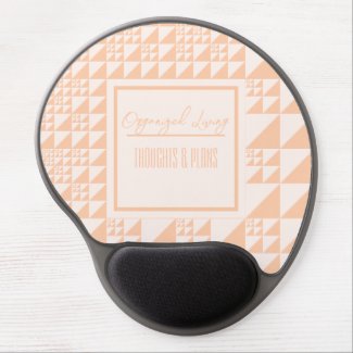 Personalize Elegant Peach Light Pink Geometric Art