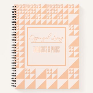 Personalize Elegant Peach Light Pink Geometric Art