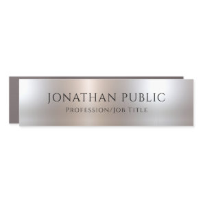 Personalize Elegant Silver Look Trendy Template Car Magnet Personalize Elegant Silver Look Trendy Template Car Magnet
