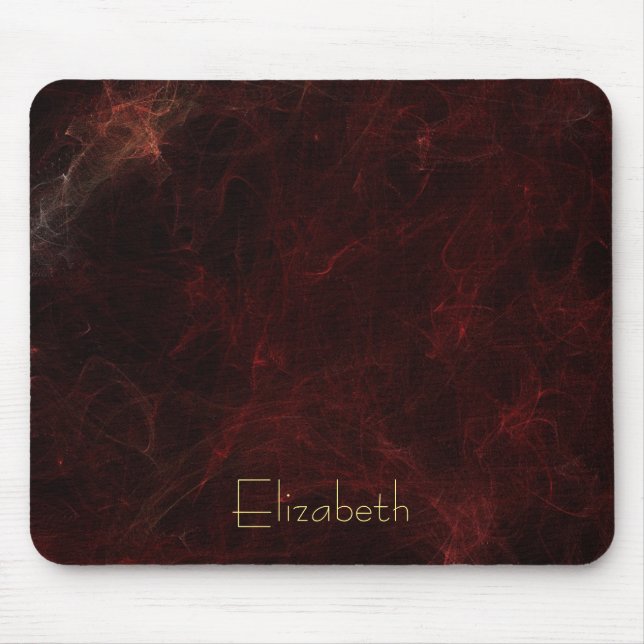 Personalize Elegant Smoke and Fire Abstract Mouse Pad (Front)