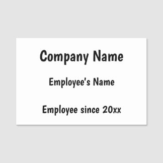 Personalize Employee Name Tags