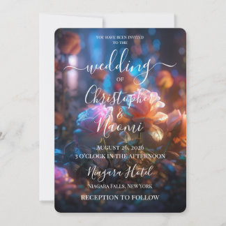 PERSONALIZE: Enchanted Forest Ethereal Flowers Invitation