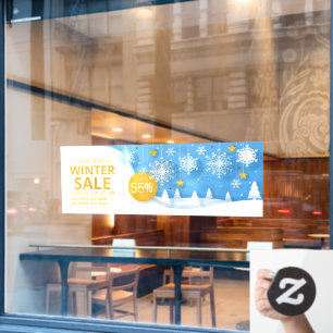 Personalize End of Season Winter Sale Up To XX% OF Window Cling