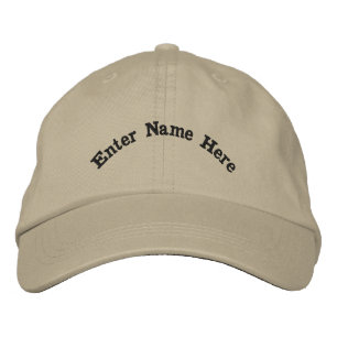 Personalize Enter Your Name Custom Text Cotton-Hat Embroidered Baseball Cap