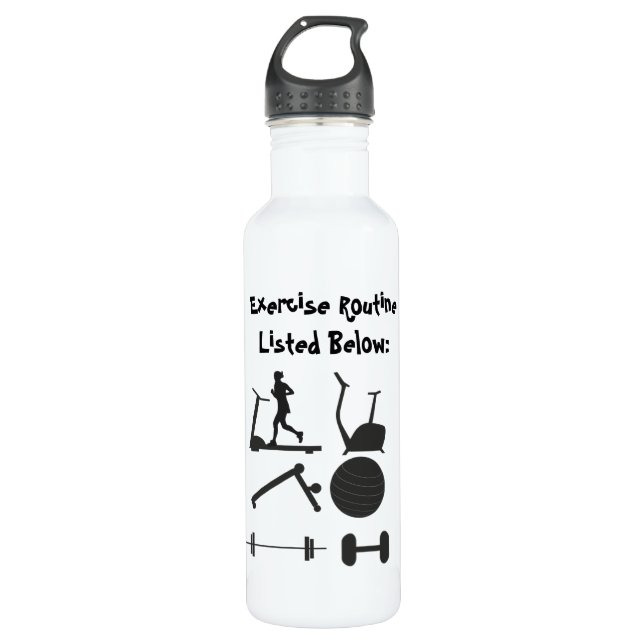 Personalize Exercise Routine Treadmill Sit-up Stai Stainless Steel Water Bottle (Front)