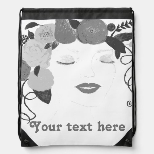 Personalize Face Art Drawstring Backpack