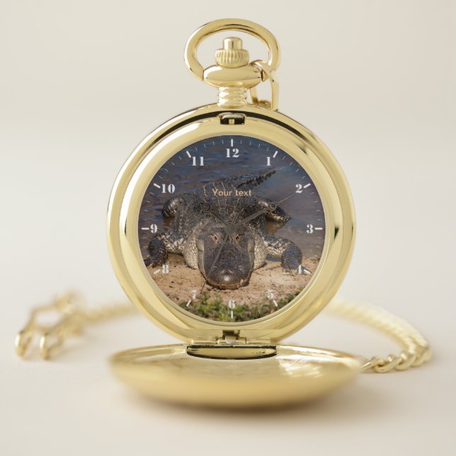 Personalize Face to Face with the Alligator Pocket Watch (Inside)