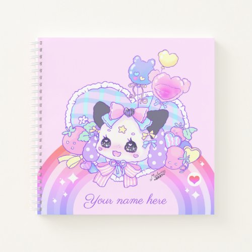 Personalize _ fairy kei kawaii cute bunny pink notebook