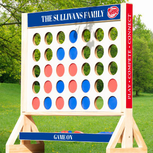 Personalize Family Name Memories Game Backyard BBQ Fast Four