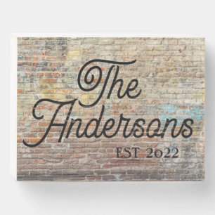 Personalize Family Name Sign, Wooden Box Sign