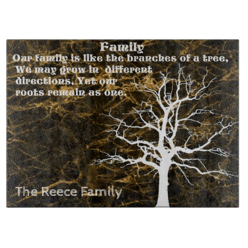 PERSONALIZE FAMILY QUOTE CUTTING BOARD