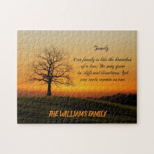 PERSONALIZE FAMILY QUOTE JIGSAW PUZZLE