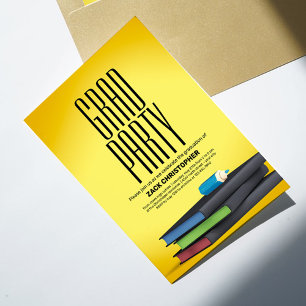 Personalize fancy graduation party invitation