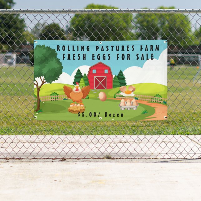 Personalize Farm Fresh Eggs For Sale Farm Picture  Banner (Insitu)