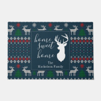Personalize Faux Knitting Pattern Christmas Family