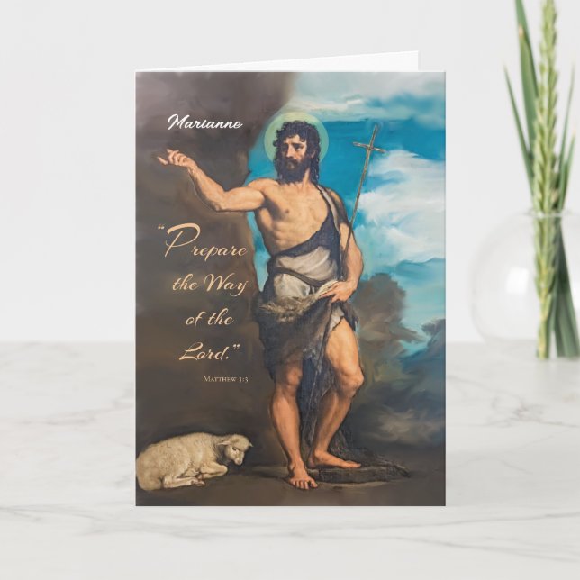 Personalize Feast of St. John the Baptist Prepare Card (Front)