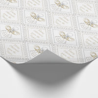 Christmas Dark Green Parchment Holiday Background Wrapping Paper, Zazzle