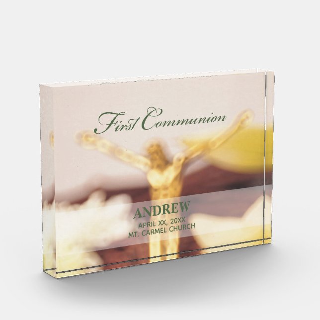 Personalize, First Communion Congratulations Award (Left)
