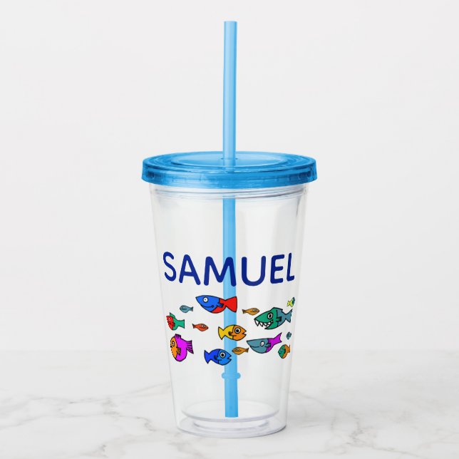 Personalize Fish Tumbler Cup (Front)