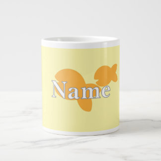 Personalize Fish Yellow Giant Coffee Mug