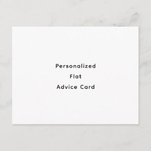 Personalize Flat Advice Card