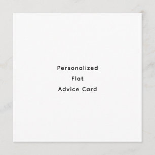 Personalize Flat Advice Card