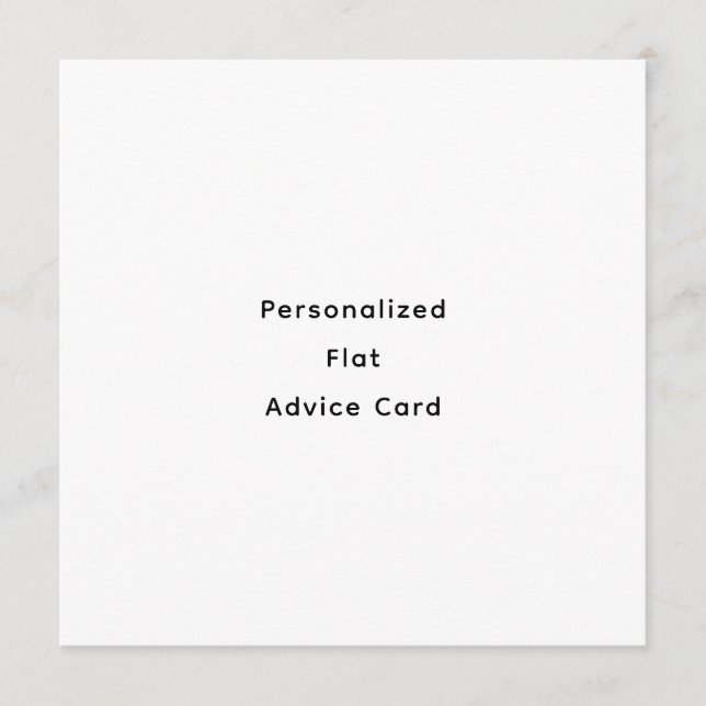 Personalize Flat Advice Card (Front)