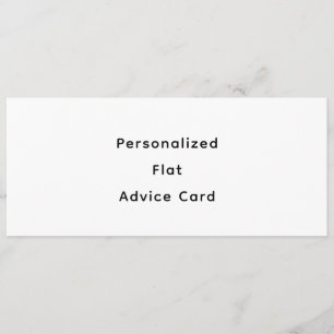 Personalize Flat Advice Card
