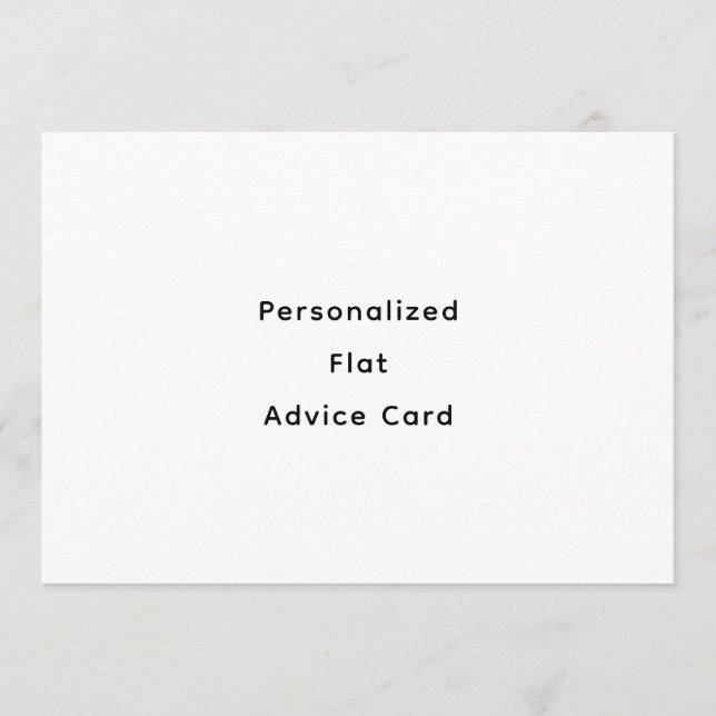 Personalize Flat Advice Card (Front)