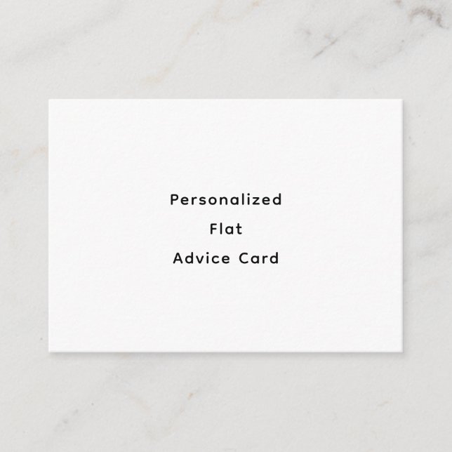 Personalize Flat Advice Card (Front)