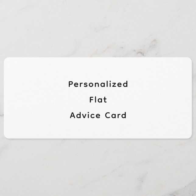 Personalize Flat Advice Card (Front)