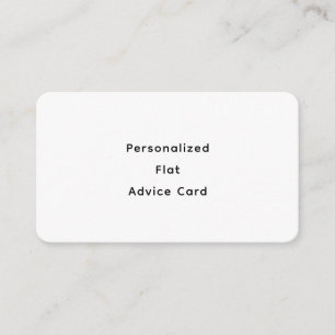 Personalize Flat Advice Card
